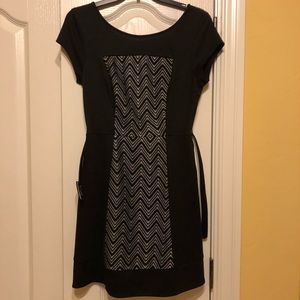 Patterned Black Dress